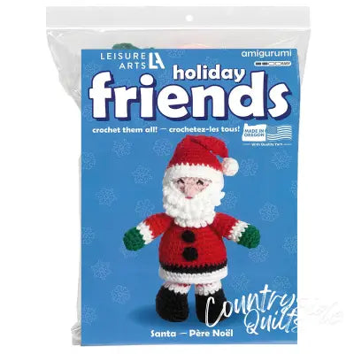 Leisure Arts Crochet Friend Kit Santa Standing