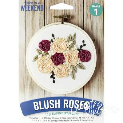 Leisure Arts Embroidery Kit 4 Blush Rose"