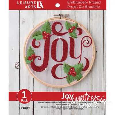 Leisure Arts Embroidery Kit 6 Joy"