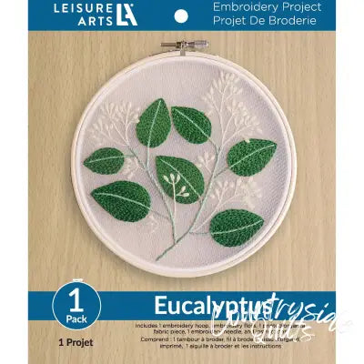 Leisure Arts Embroidery Kit 6 Org Eucalyptus"
