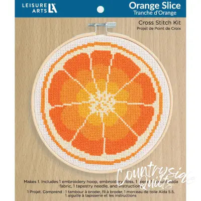 Leisure Arts Kit Cross Stitch 6 Orange Slice"