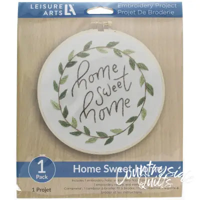 Leisure Arts Kit Embroidery 6 Home Sweet Home"