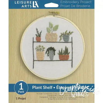Leisure Arts Kit Embroidery 6 Plant Shelf"