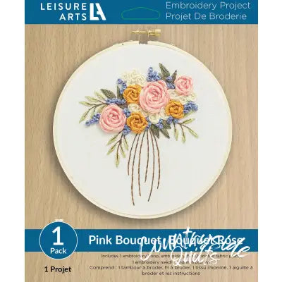 Leisure Arts Kit Embroidery 6in Bouquet