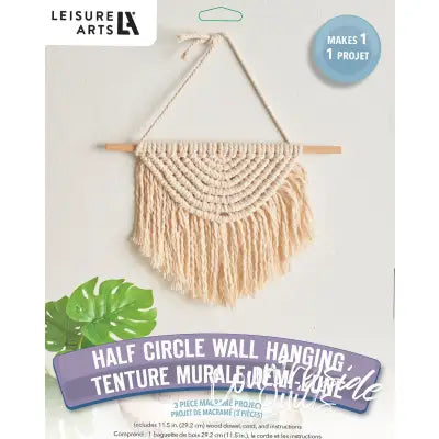 Leisure Arts Kit Macrame Half Circle Hanging