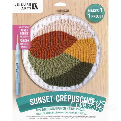 Leisure Arts Kit Punch Needle Sunset