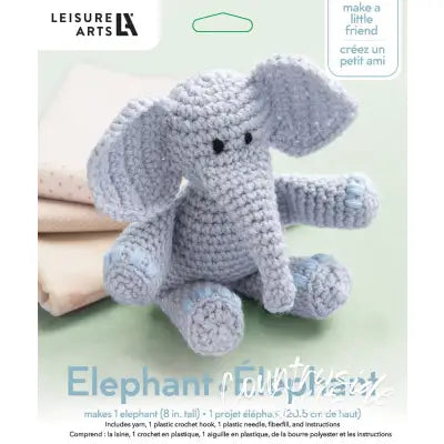 Leisure Arts Little Crochet Friend Kit Small Elephant