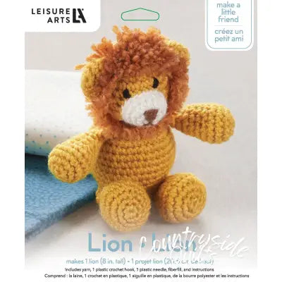 Leisure Arts Little Crochet Friend Kit Small Lion