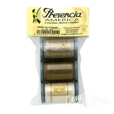 Leko 2 Neutrals Cotton Sewing Thread Sampler