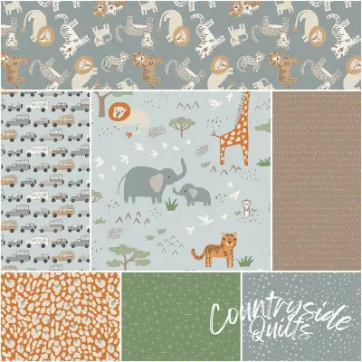 Leo & Savannah 1 Yard Bundle Blue, 9pcs