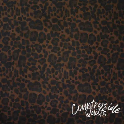 Leopard Black Walnut Faux Fur 1/2 Yard