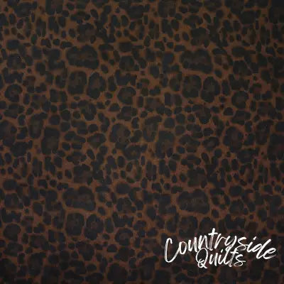 Leopard Black Walnut Faux Fur 5 Yards