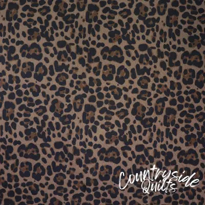 Leopard Charcoal Mocha Faux Fur 5 Yards