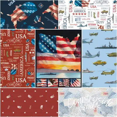 Letters From Home 1 Yard Bundle Navy, 7pcs/bundle