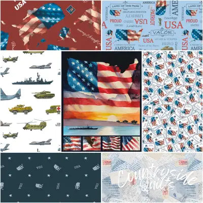 Letters From Home 1 Yard Bundle Red, 7pcs/bundle