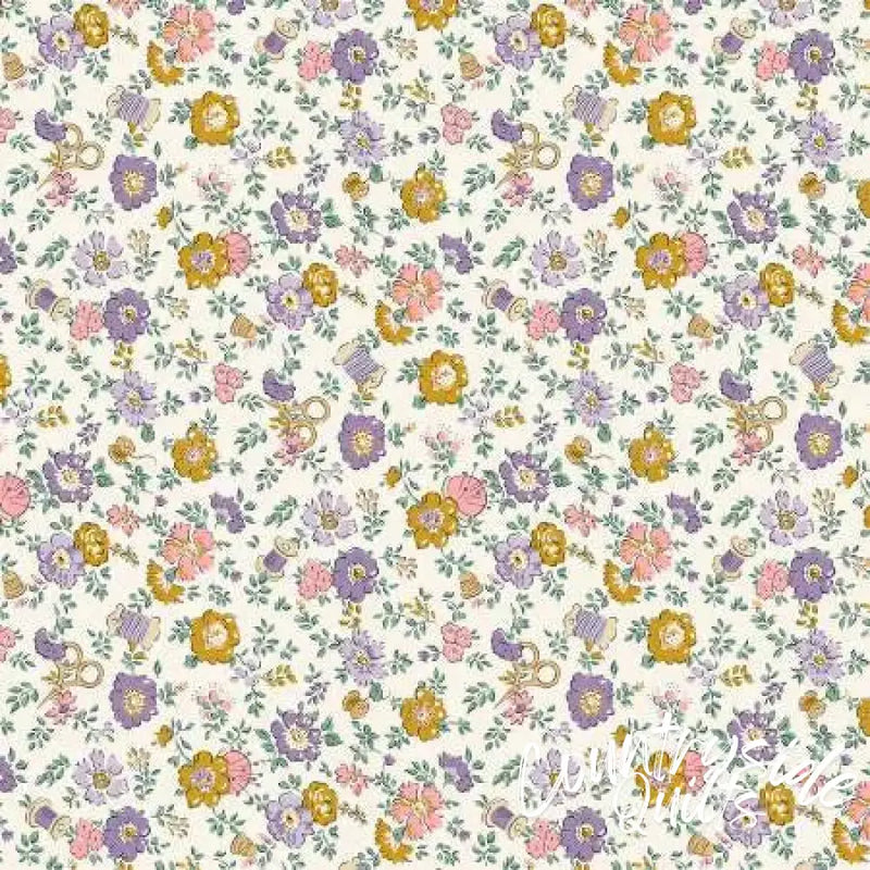 Liberty Tudor Celebration Haberdashery Floral 01667443C 44"/45" Fabric Per Yard