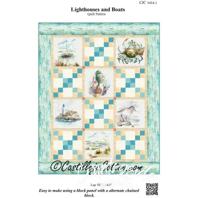 Lighthouses and Boats Pattern