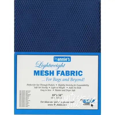 Lightweight Mesh Fabric - Blastoff Blue - 18x54in