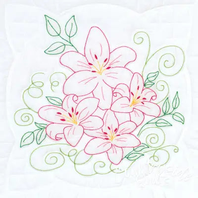 Lillies 18 Quilt Blocks"
