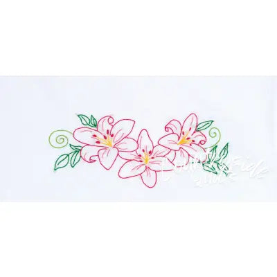 Lillies Lace Edge Pillowcases