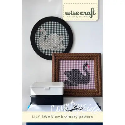 Lily Swan Chicken Scratch Embroidery Pattern