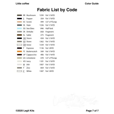 Little Coffee Quilt  Kit