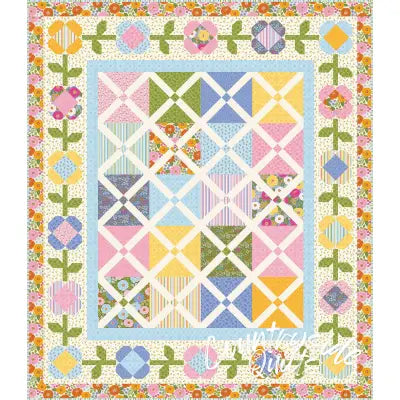 Little Darlin Plaid and Posies Quilt Kit