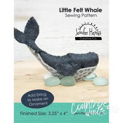 Little Felt Whale Sewing Pattern