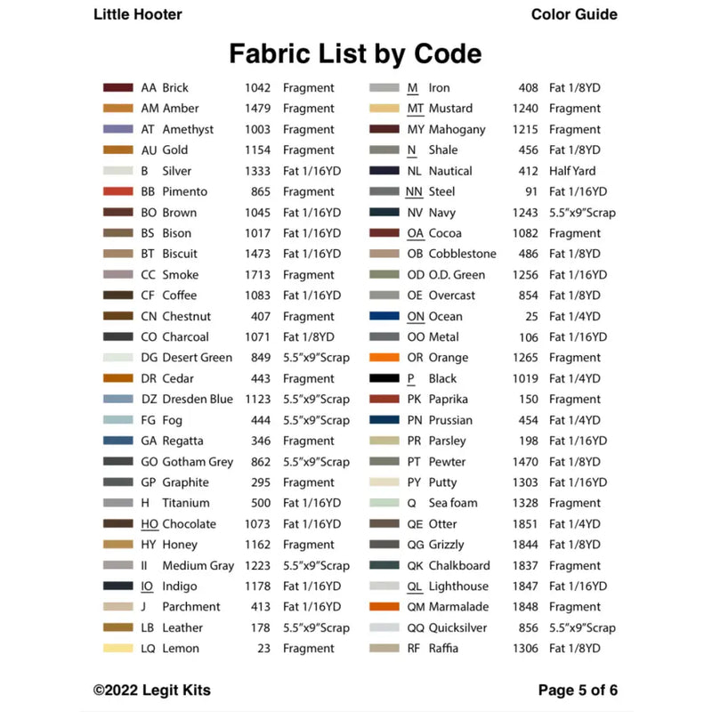 Little Hooter Pattern PT044