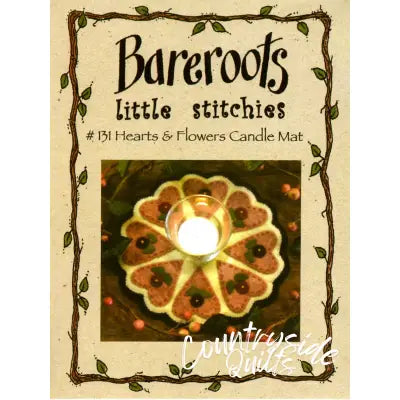 Little Stitchies - Hearts & Flowers Candle Mat