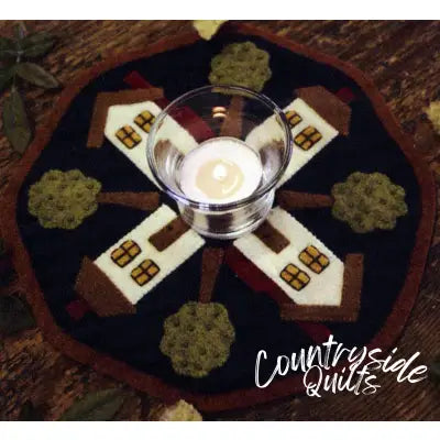 Little Stitchies - Houses Candle Mat