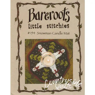 Little Stitchies - Snowmen Candle Mat