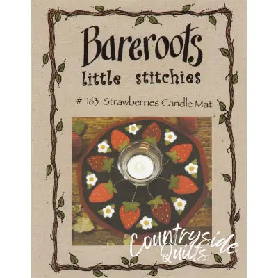 Little Stitchies - Strawberries Candle Mat