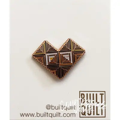 Log Cabin Heart Enamel Pin