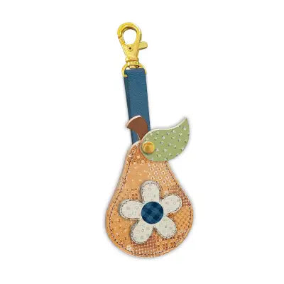 Lori Holt Denim & Daisy Leather Pear Charm
