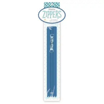 Lori Holt Happy Zippers 16in Denim