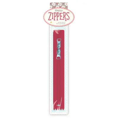 Lori Holt Happy Zippers 16in Red