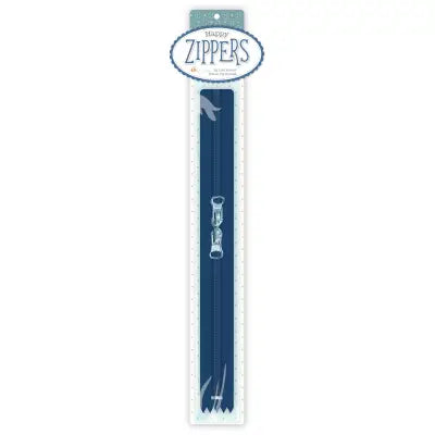 Lori Holt Happy Zippers 22in Navy