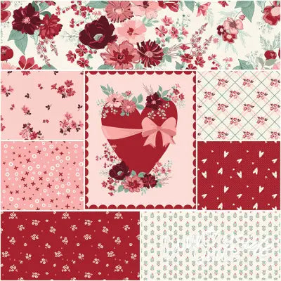 Love You Always 1 Yard Bundle Cream, 8 Pcs.