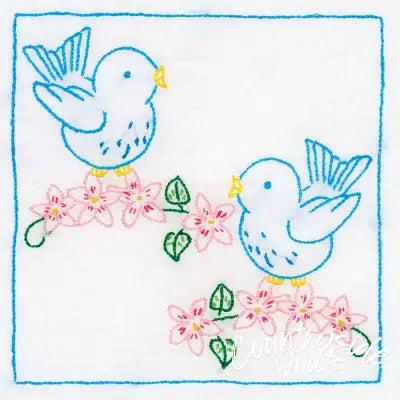 Love Birds 9in Quilt Squares