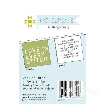 Love in Every Stitch Quilt Labels