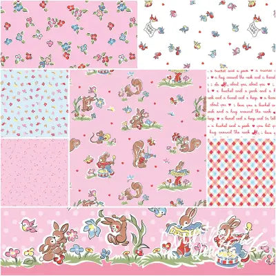 Love Notes 1 Yard Bundle Pink, 8pcs