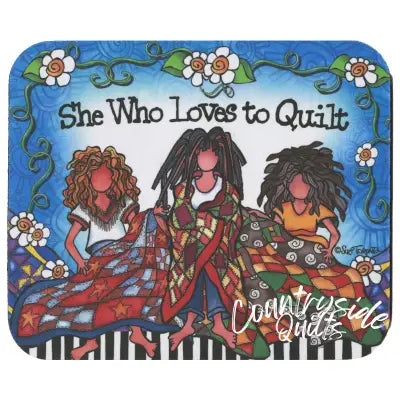 Loves to Quilt Mouse Pad