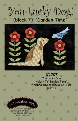 You Lucky Dog 7 Garden Time Block of the Month