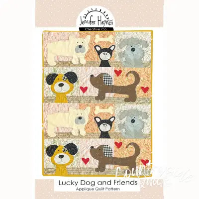 Lucky and Friends Dog Applique Quilt Pattern