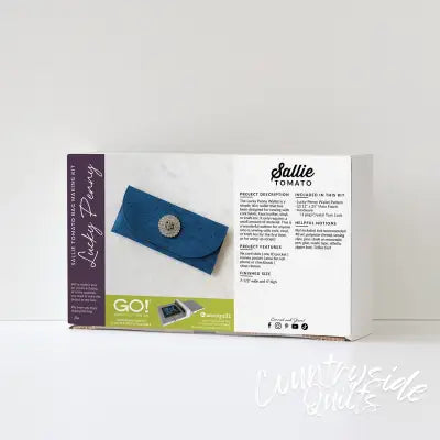 Lucky Penny Wallet Accuquilt Kit Rustic Sapphire Cork