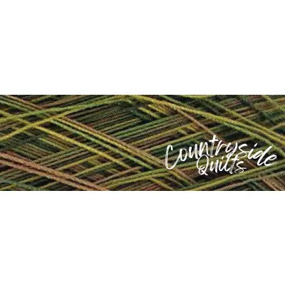 Machine Cotton Quilting Thread 3-ply 3000yd Variegated Green to Tan