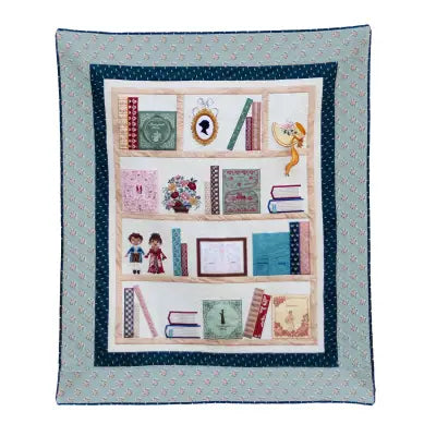 Machine Embroidery Jane Austen Library Quilt - Fabric Only Kit