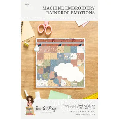 Machine Embroidery Raindrop Emotions