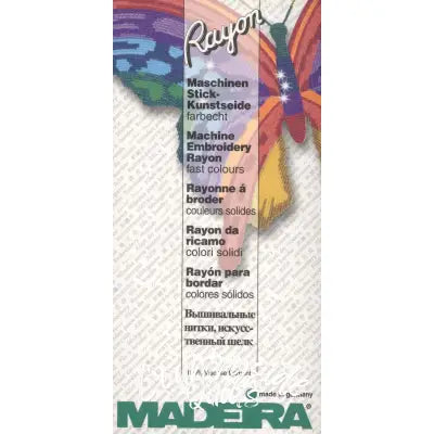 Madeira Rayon Thread Color Card